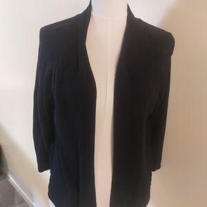 Dark Navy Open Front Cardigan Sweater